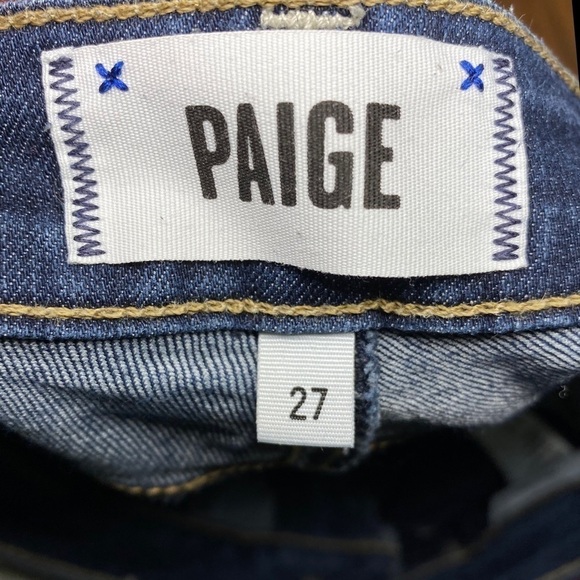 Paige Kylie Crop With Roll Up Tonal Duncan Dark Size 27 - Picture 6 of 9